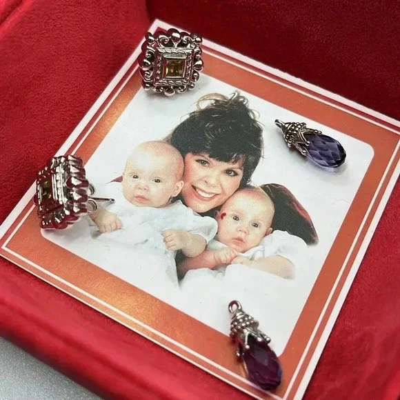 Rare Jennifer Cary 925 Silver Gemstone Earrings & Pendants Set - Picture 8 of 15